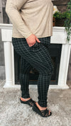 Tammy Checkered Dress Pants: Black