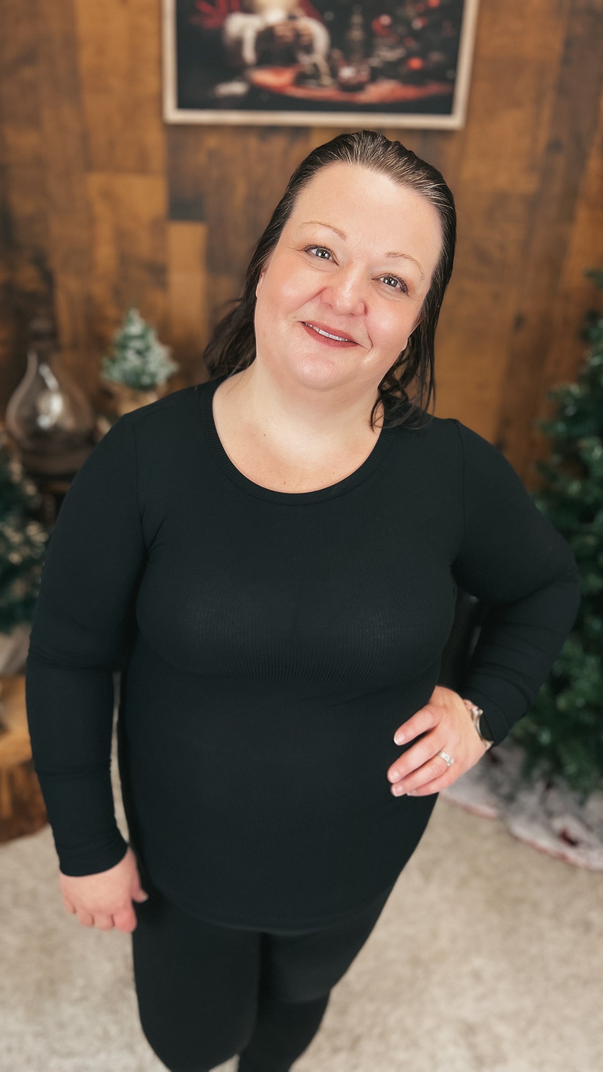 Tatum Ribbed Long Sleeve | Black