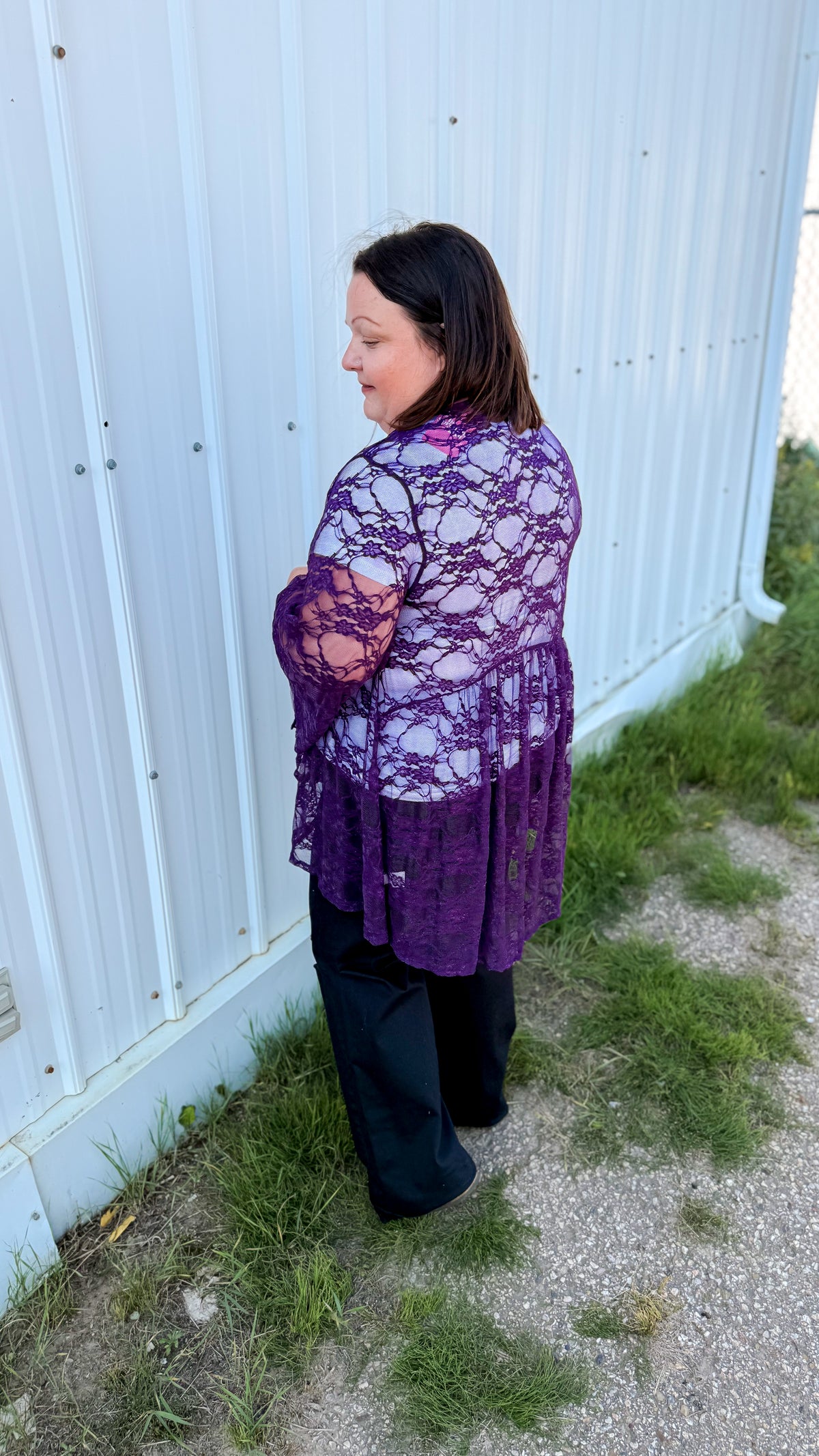 Rosemary Lace Cardigan | Purple