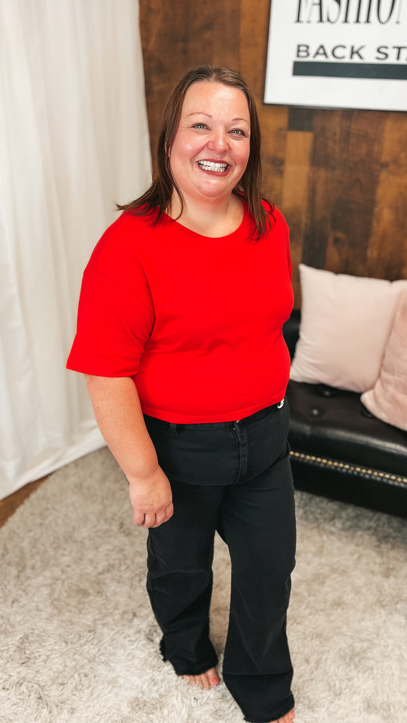 Christa Boxy Tee | Red