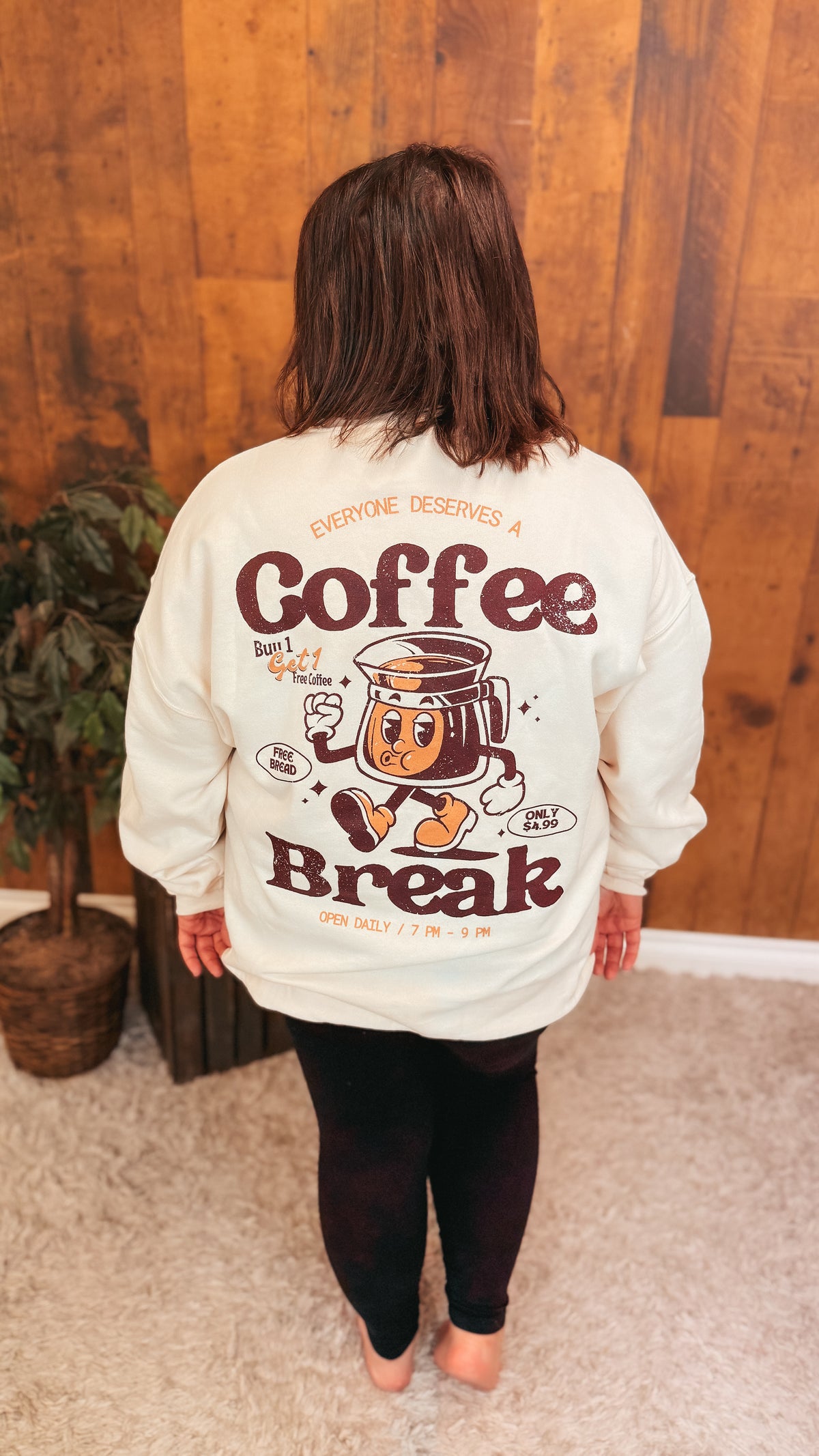 Coffee Break Crewneck | Cream