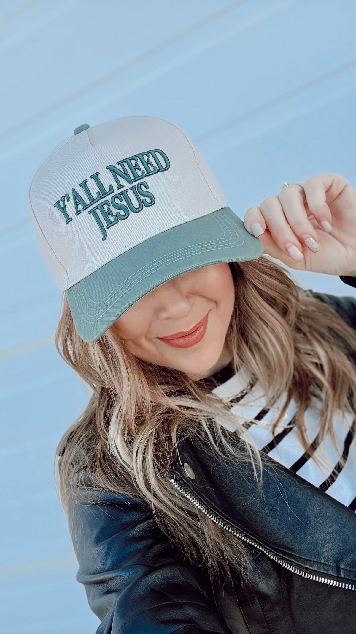 Ya'll Need Jesus Baseball Hat: Forest