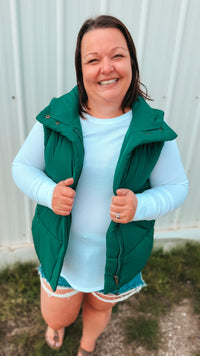 Tori Puffer Vest | Hunter Green