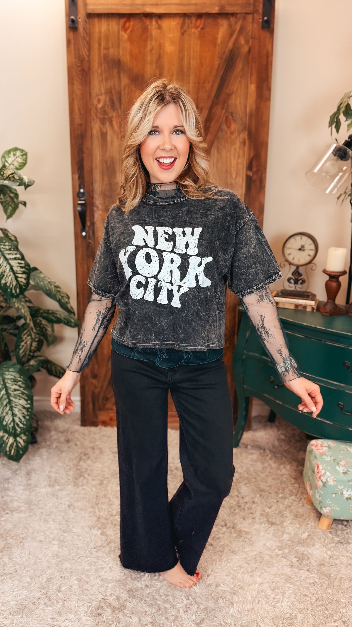 Rosalind Lace Top | Dark Green