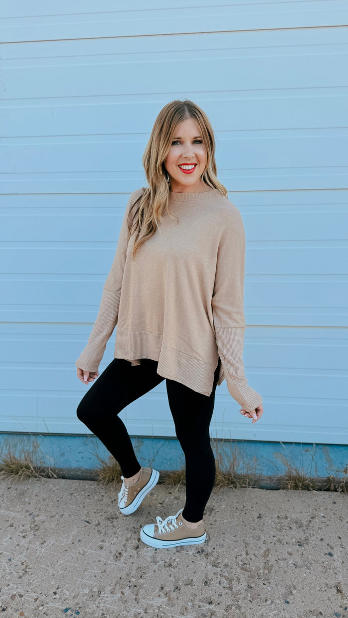 Kaylee Ottoman Top | Taupe