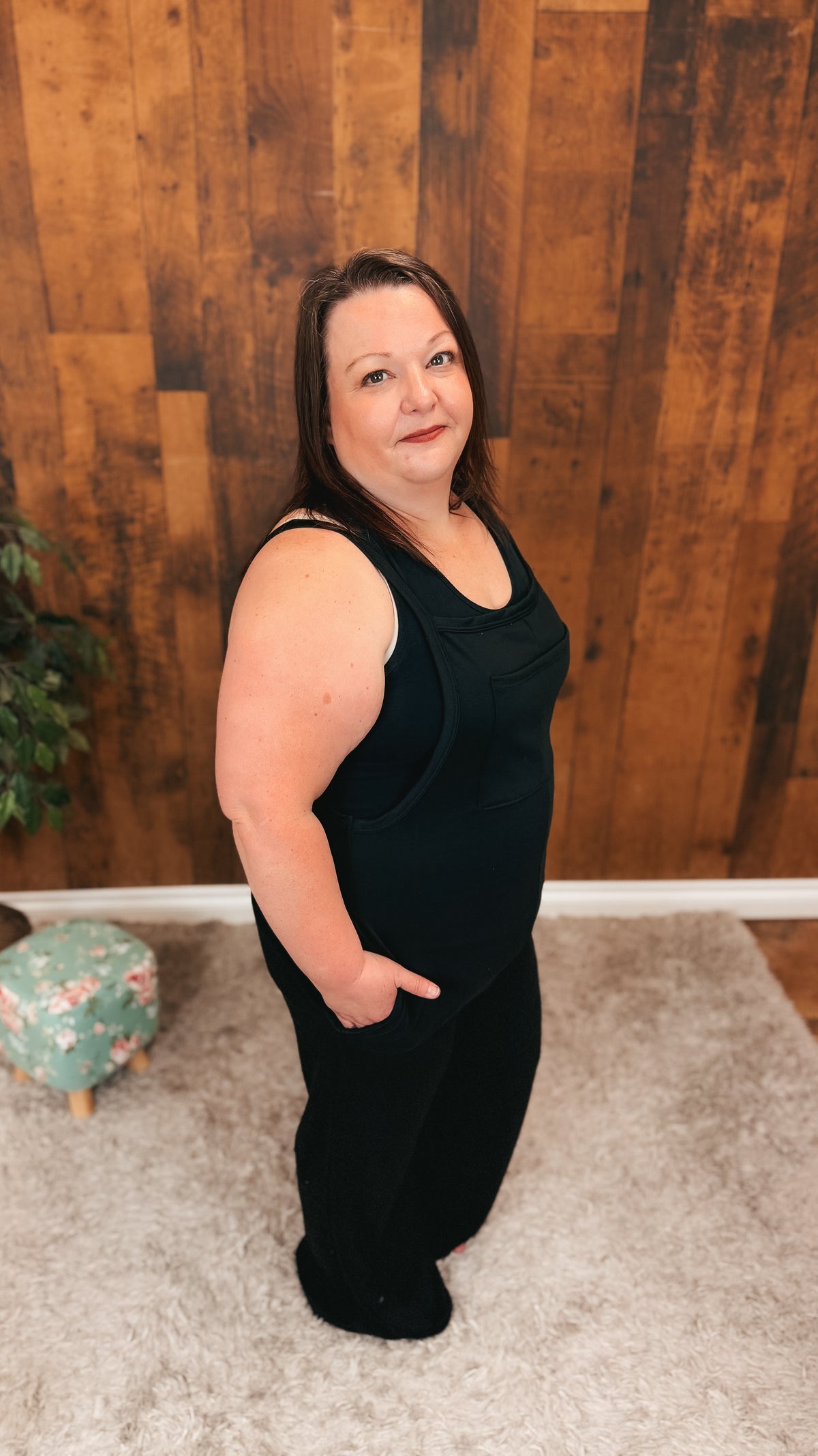 Rebecca Wide Leg Romper | Black