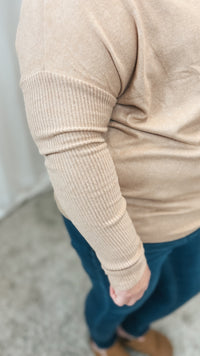 Cheryl Brushed Top | Taupe