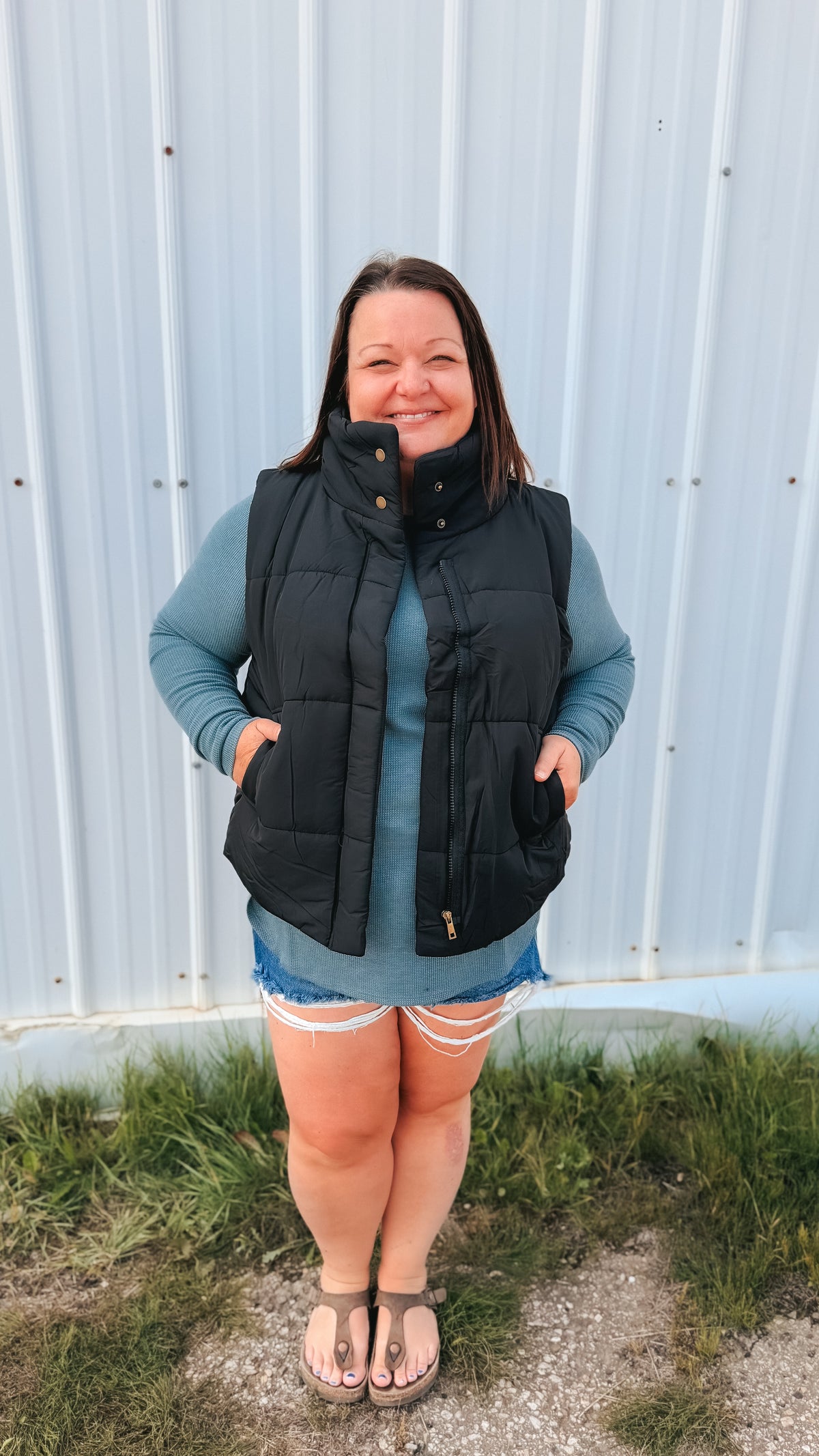 Tori Puffer Vest | Black