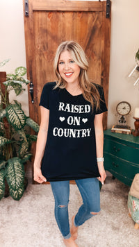Raised On Country Graphic Tee | Black