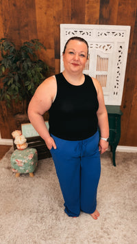 Crystal Wide Leg Pants | Denim Blue