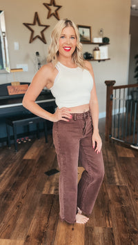 Cole Cutoff Denim | Brown
