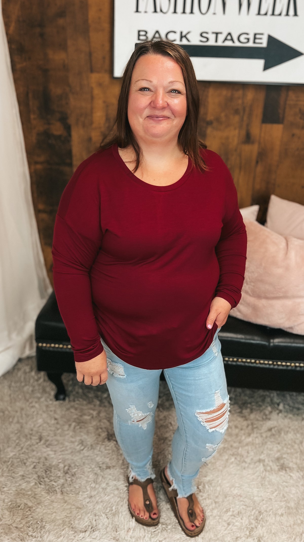 Lauralee Long Sleeve | Burgundy