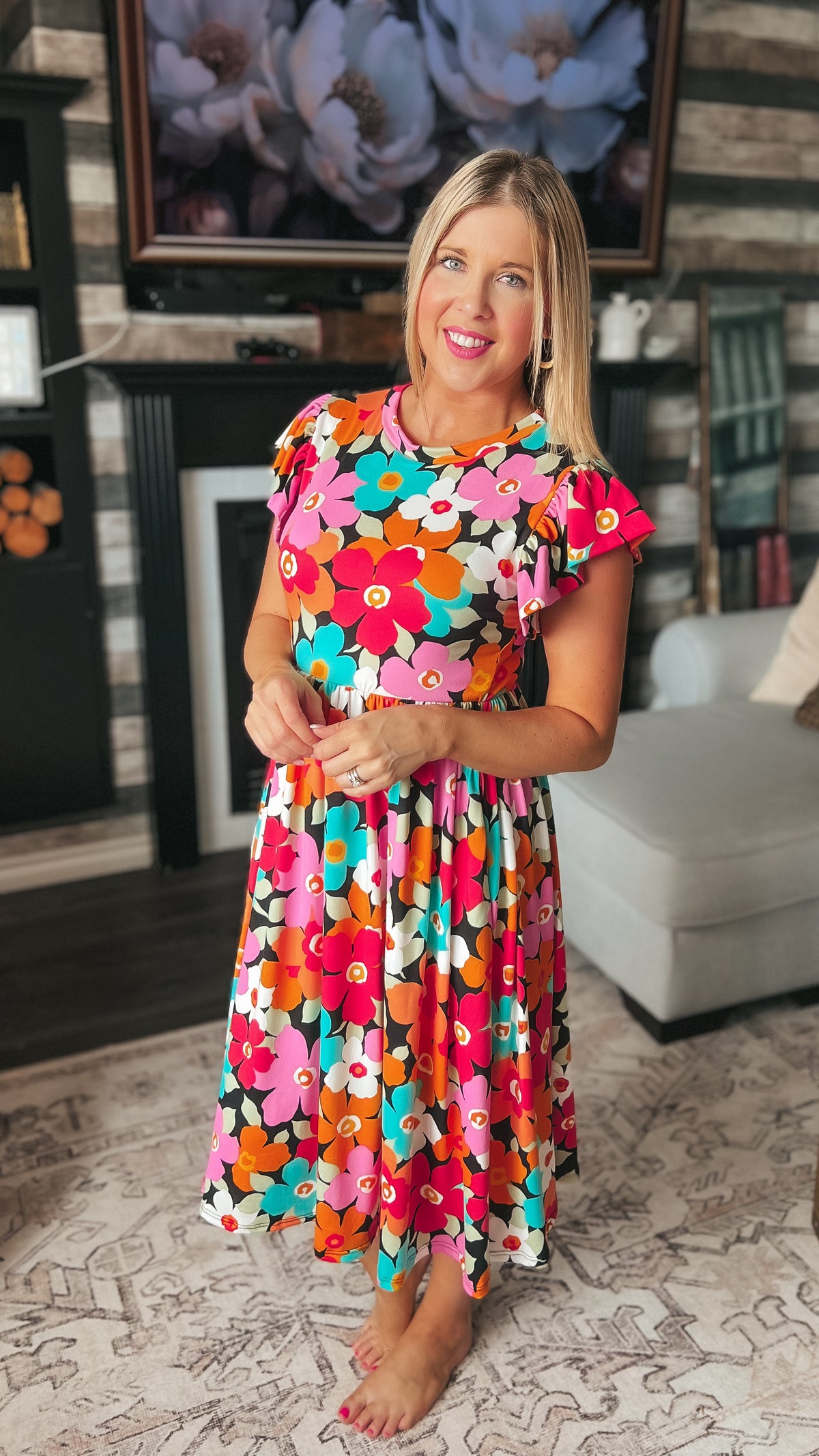 Victoria Floral Sundress: Bold