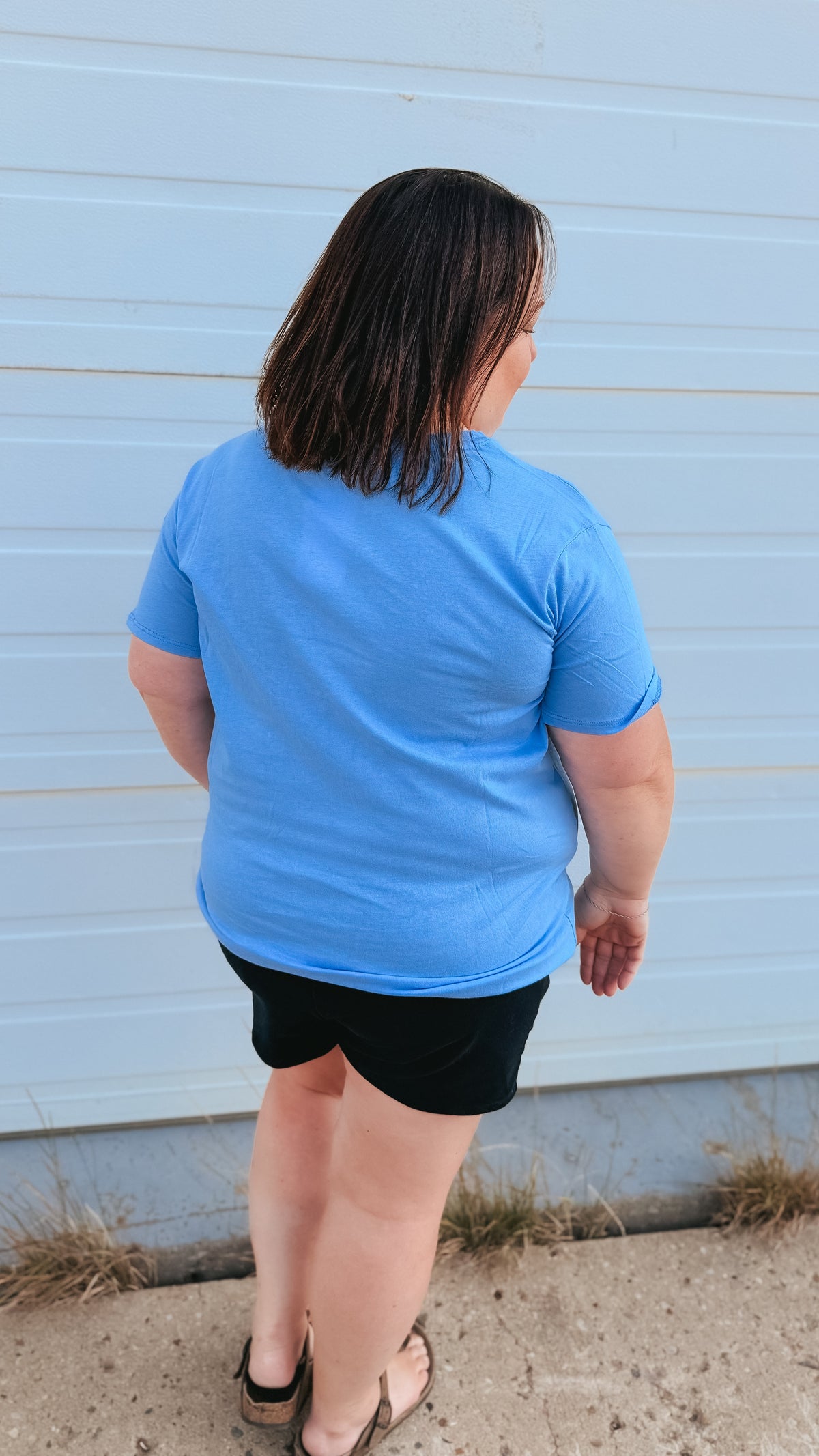 Julia Basic Tee | Cornflower Blue