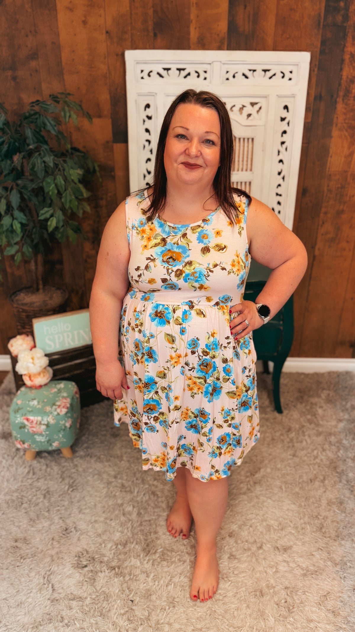 Kyrah Floral Sundress | Pink & Blue