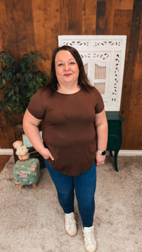 Morgan Basic Tee | Brown