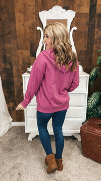 Nora Zip Hoodie | Antique Fuchsia