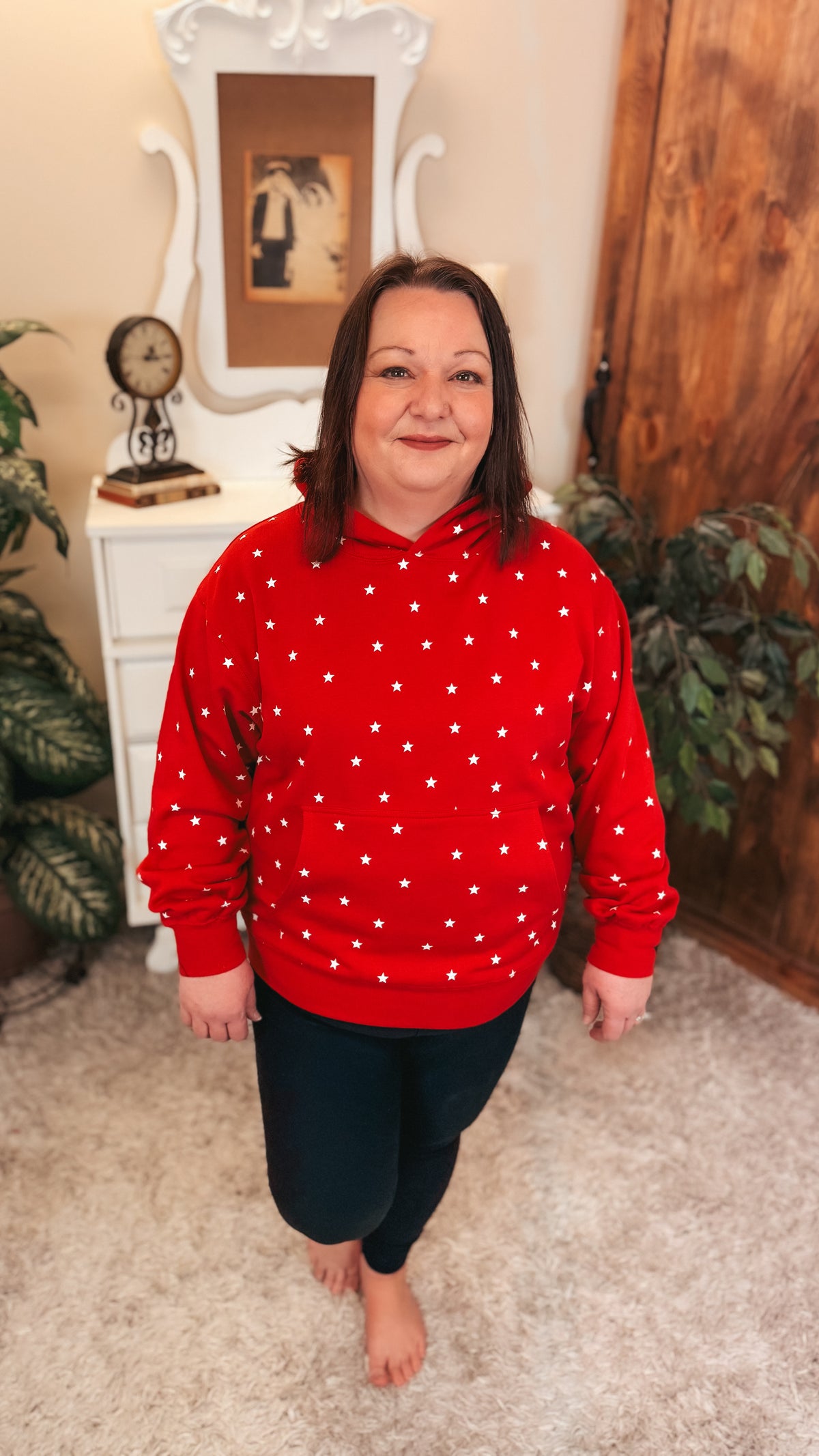 Arianna Star Hoodie | Red