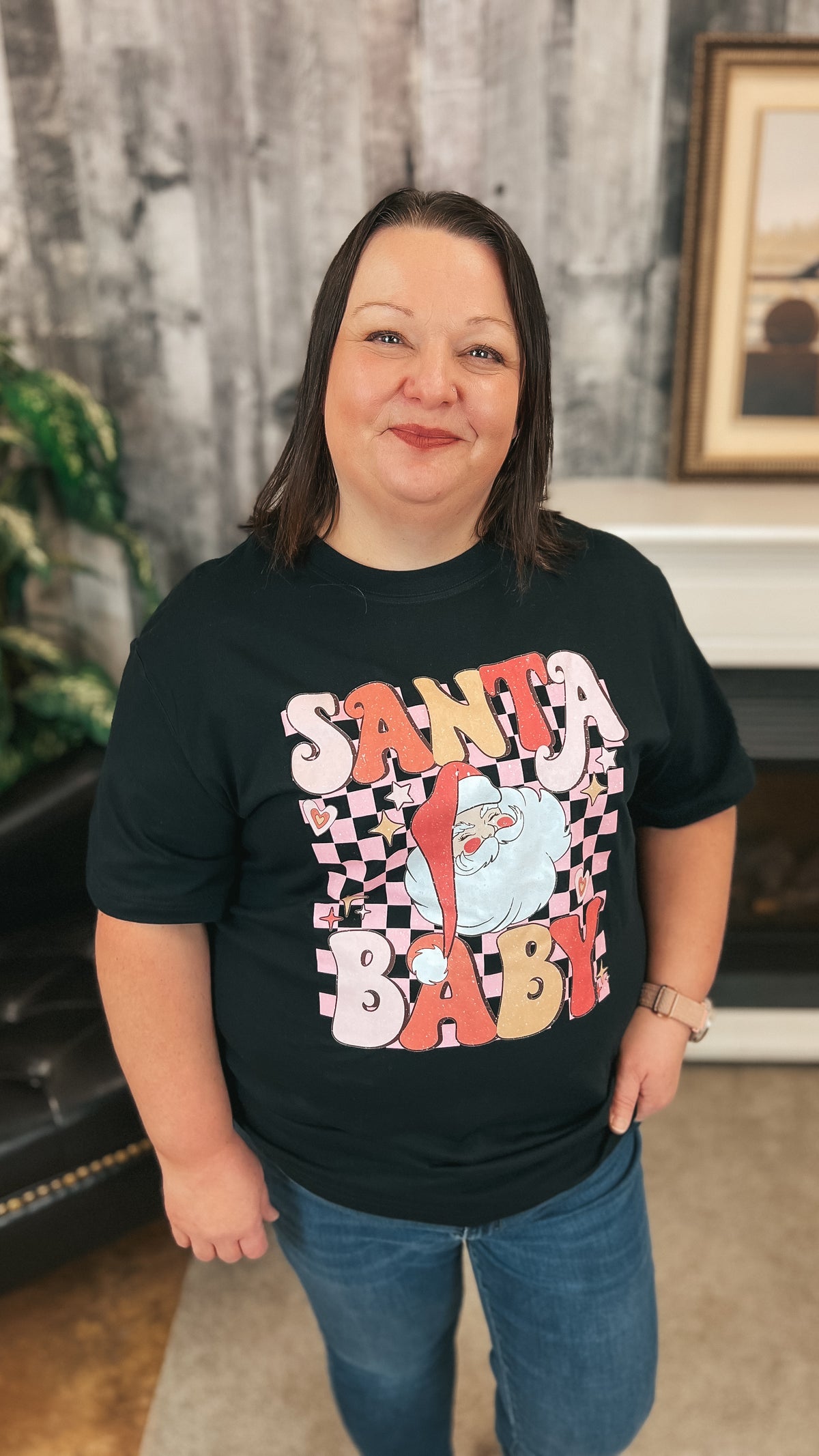 Santa Baby Tee| Black