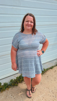 Kelsey Knit Tunic: Blue