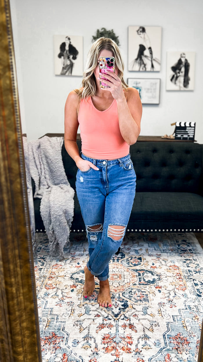 Arianna Tank Top: Coral *SALE*