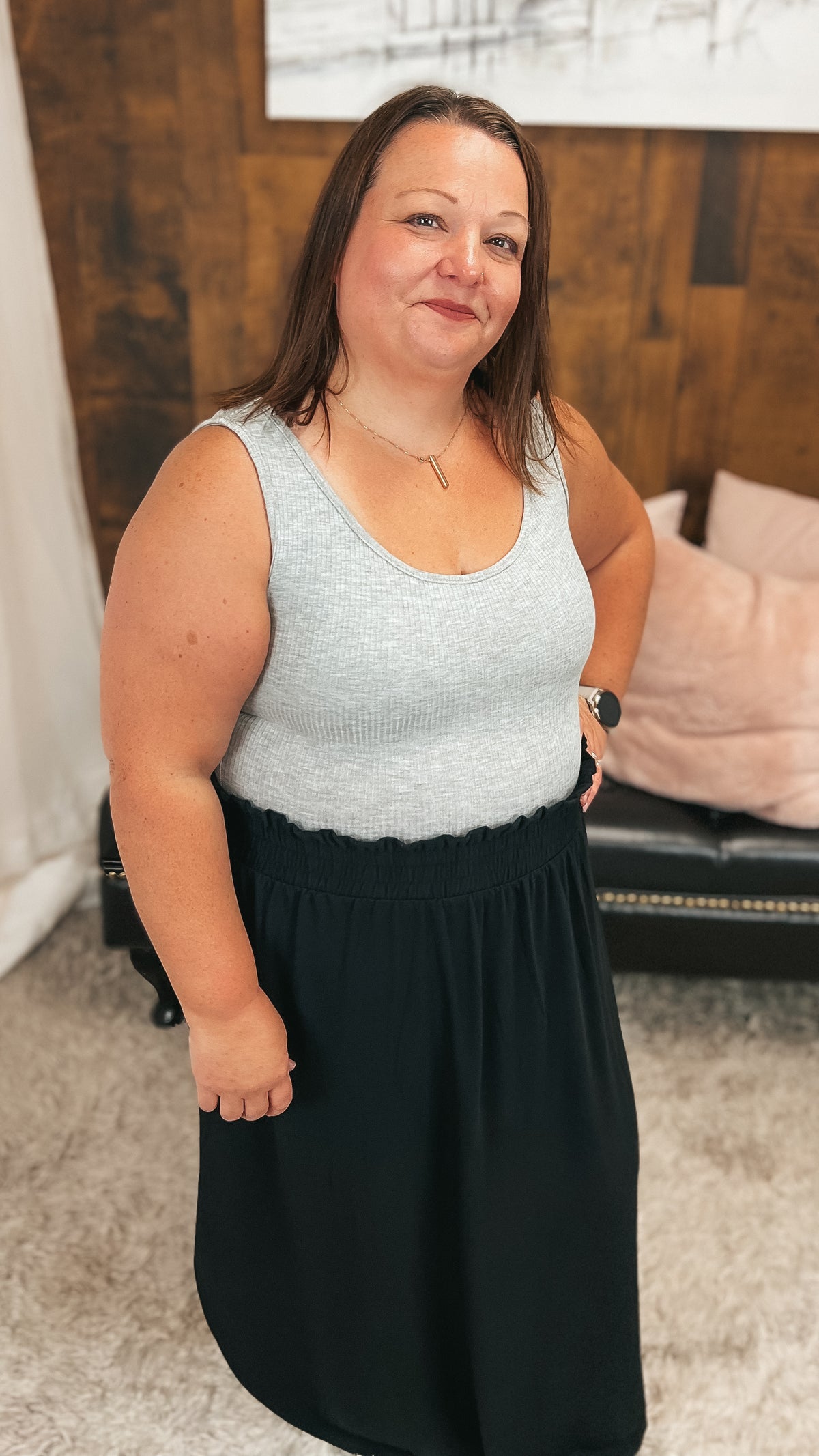 Camila Ribbed Bodysuit | Grey