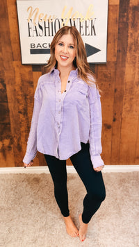 Rebecca Snap Blouse | Lavender