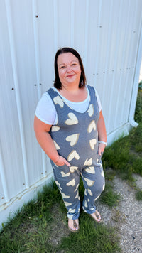 Nadine Romper | Grey Heart