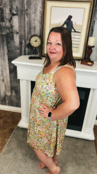 Diane Floral Sundress | Lime