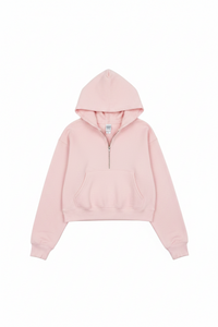 Beth 1/2 Zip Sweatshirt | Baby Pink