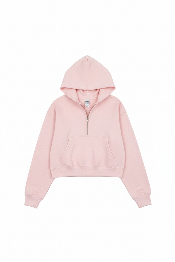 Beth 1/2 Zip Sweatshirt | Baby Pink