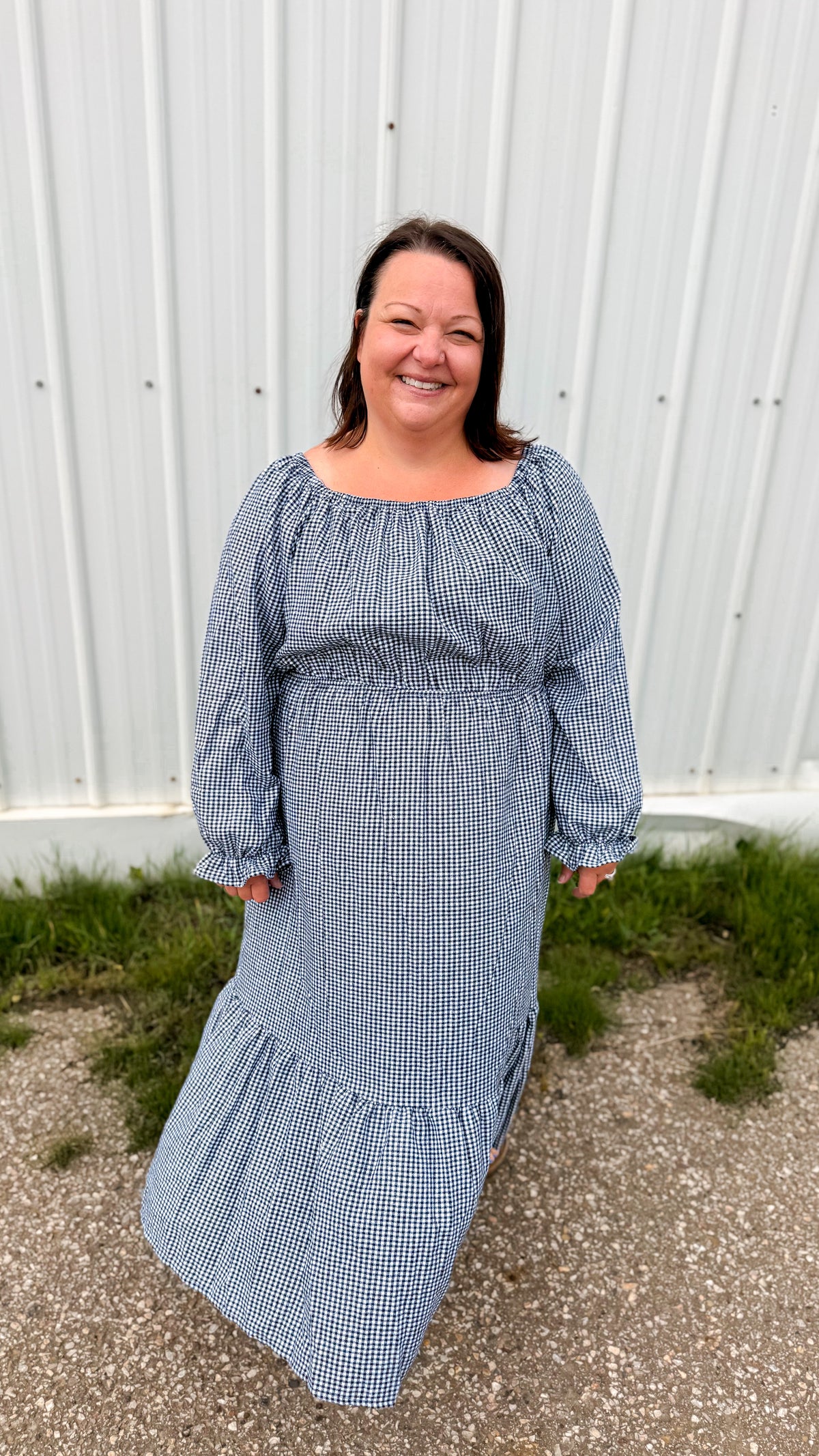 Autumn Plaid Sundress | Black & Ivory