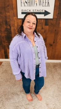 Rebecca Snap Blouse | Lavender