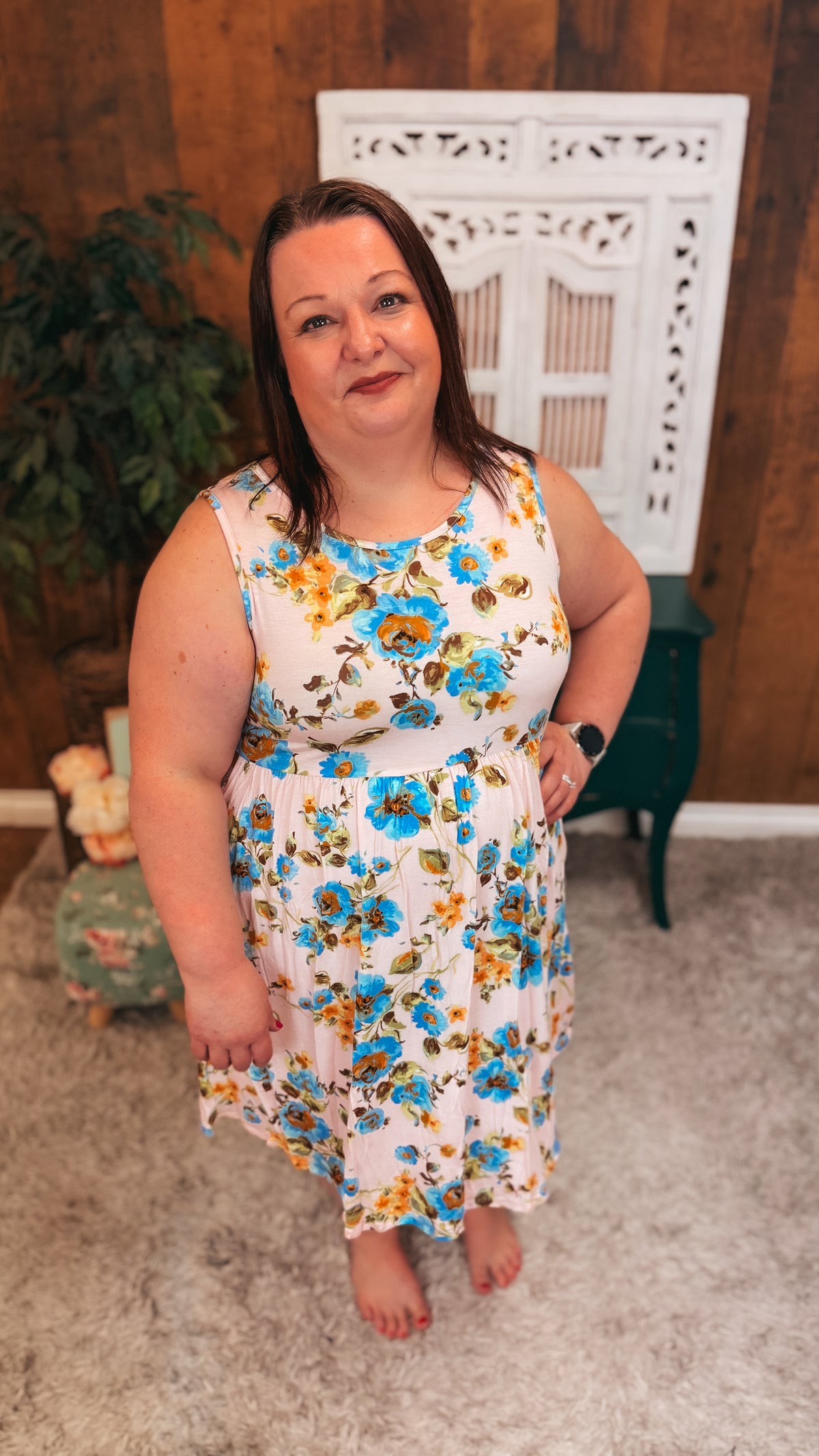 Kyrah Floral Sundress | Pink & Blue