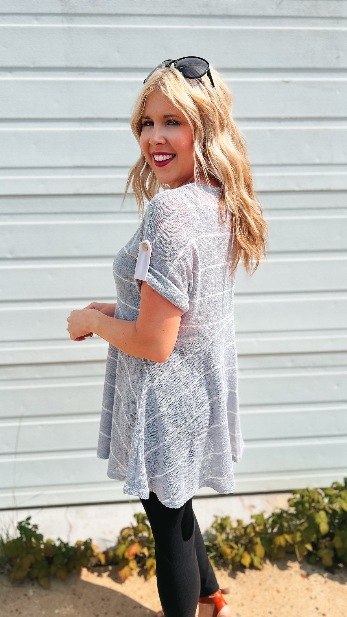 Kelsey Knit Tunic: Blue