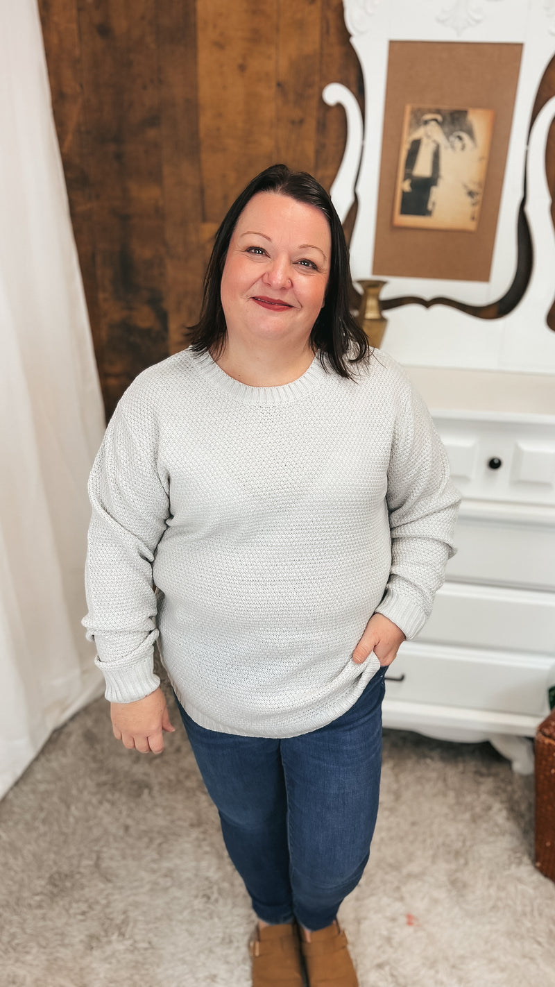 Scarlett Knit Sweater: Bone