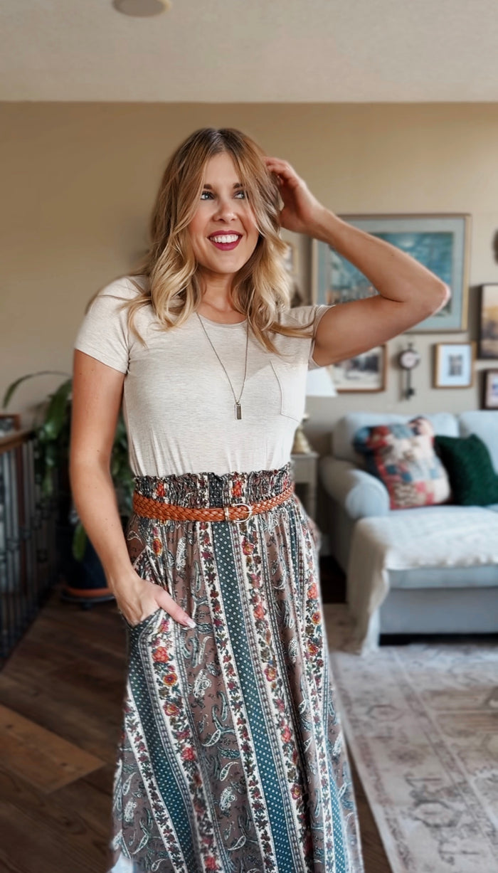 Laura Heathered Tee | Oatmeal *SALE*