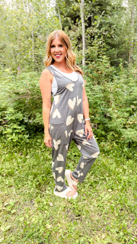Nadine Romper | Grey Heart