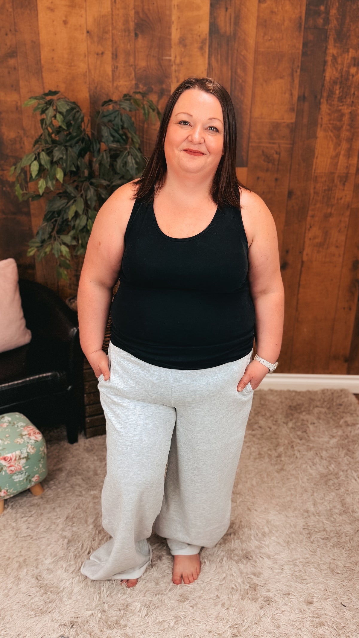 Toni Wide Leg Jogging Pants | Grey