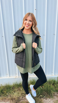Tori Puffer Vest | Black