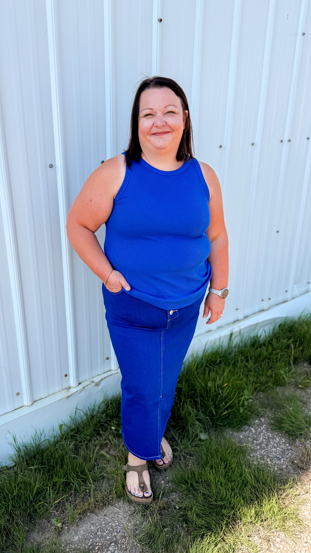 Jenny Denim Maxi Skirt | Button Fly