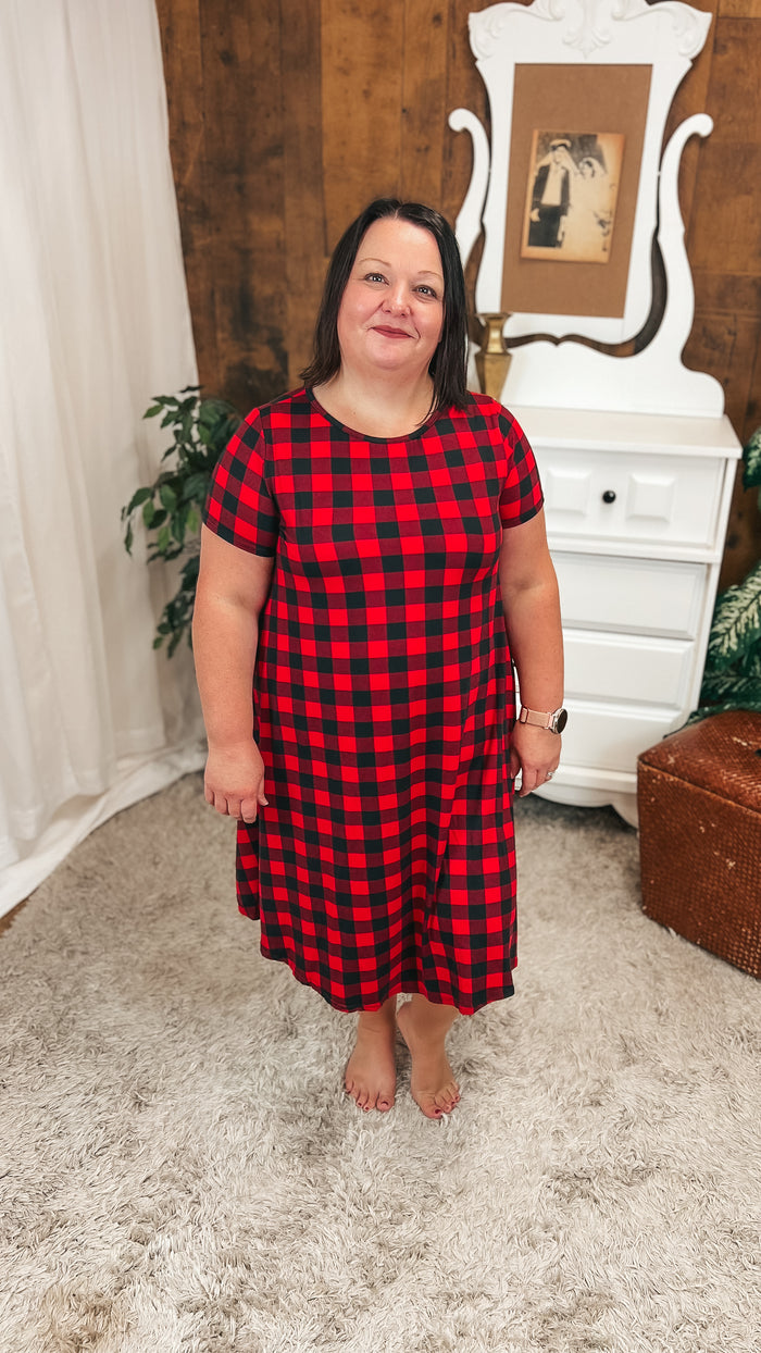 Linda Buffalo Plaid Dress | Red