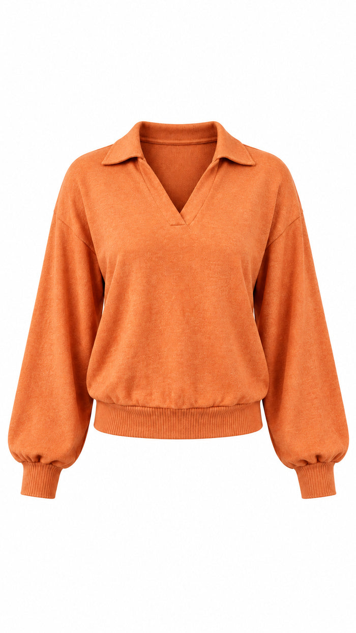 Tamara V-Neck Sweater | Rust