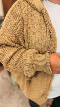Brandi Zip Sweater Jacket | Taupe