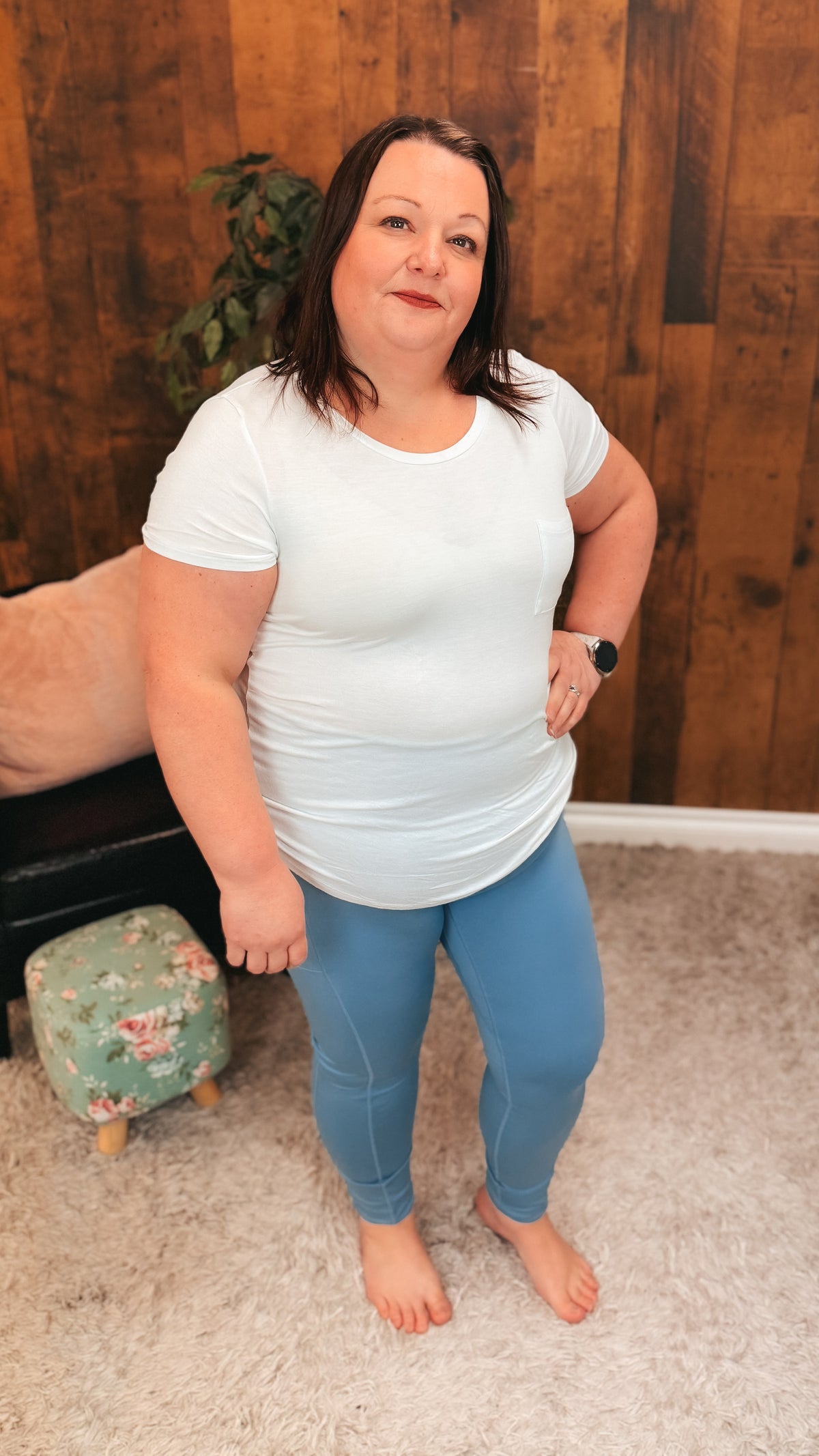 Zoey Athletic Leggings | Ice Blue