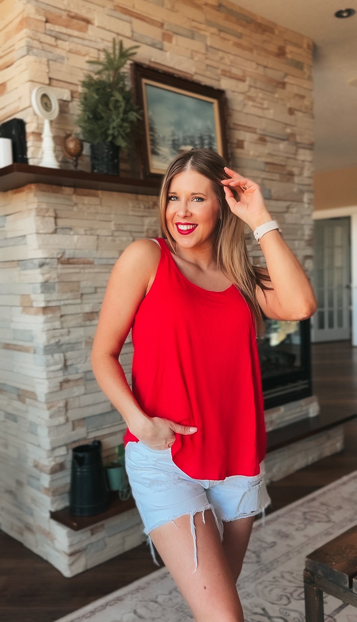 Morgan 2.0 Basic Tank Top | Red
