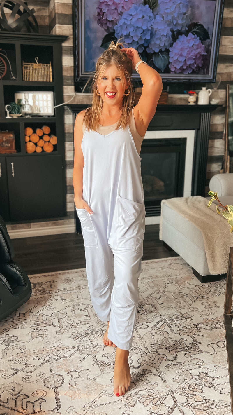Jordyn Hotshot Romper: Periwinkle