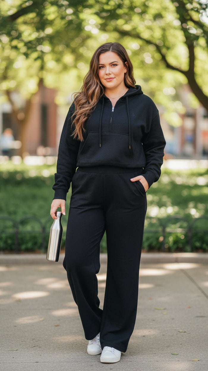 Beth 1/2 Zip Sweatshirt | Black