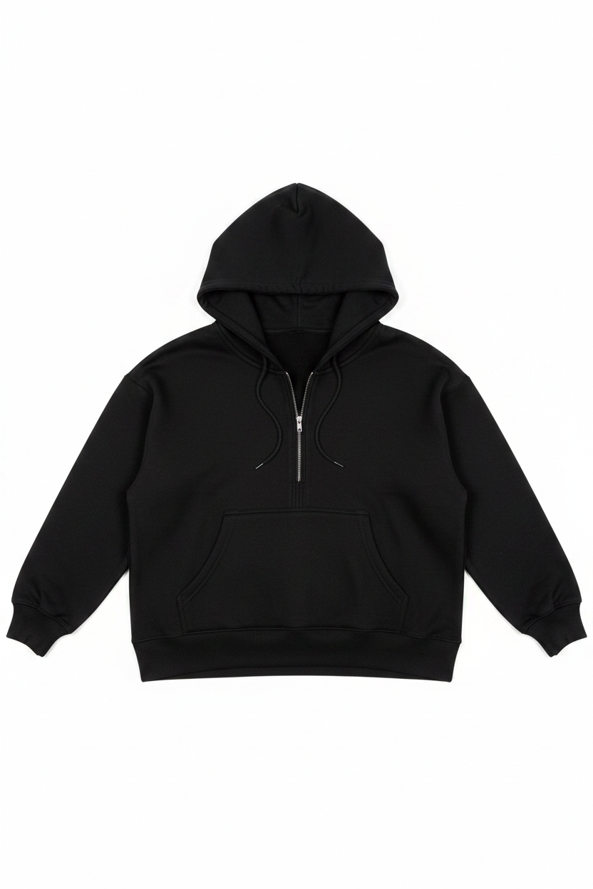 Beth 1/2 Zip Sweatshirt | Black