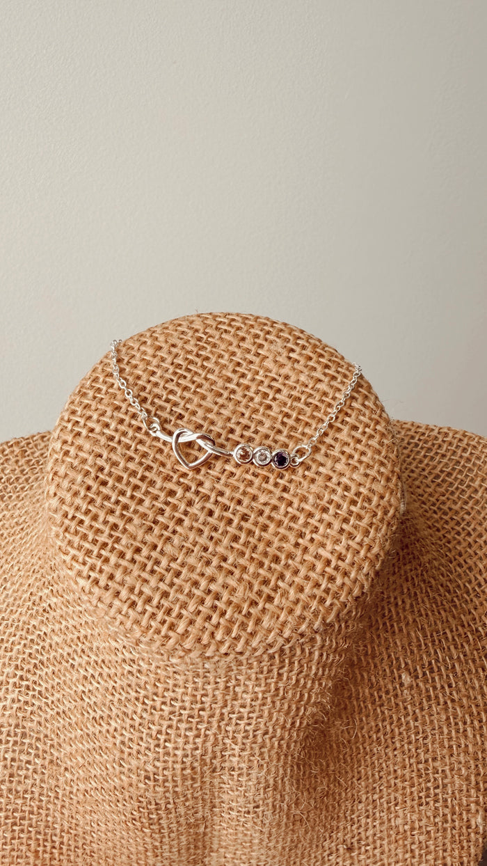 Heart Knot Bracelet | Gold, Silver, Purple